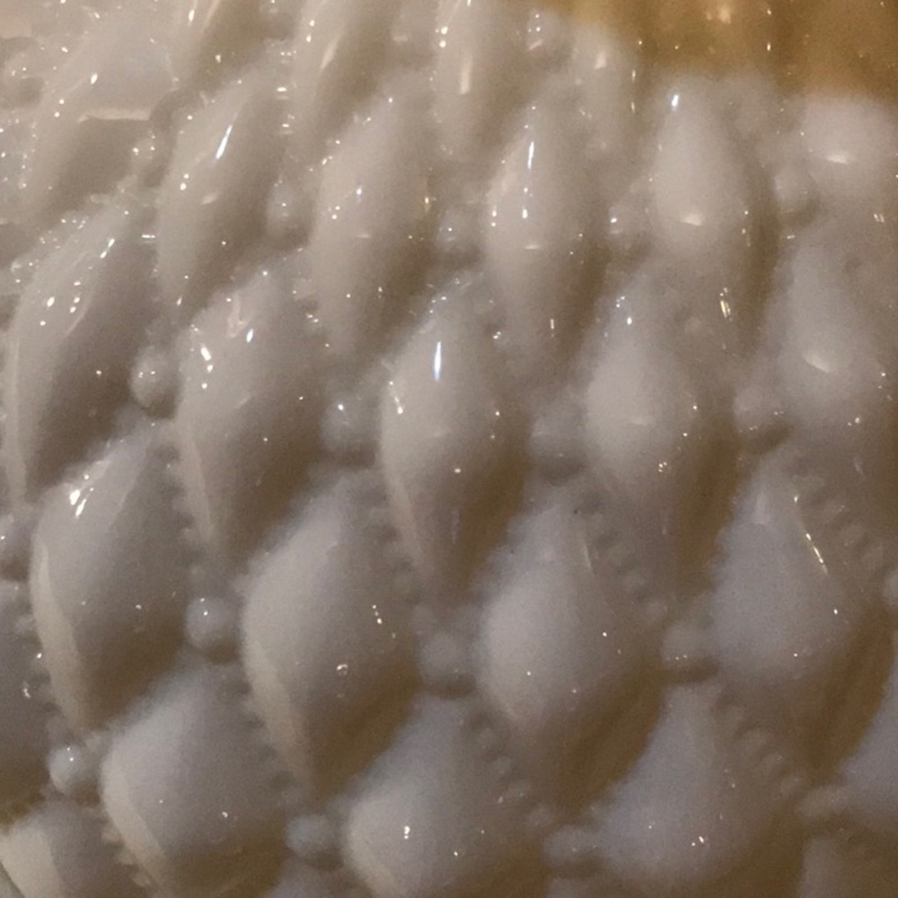 B&P White Diamond Quilt Milk Glass Student Lamp Replacement Shade - Picture 7 of 7